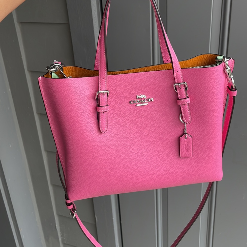Coach mollie 25 satchel in pink